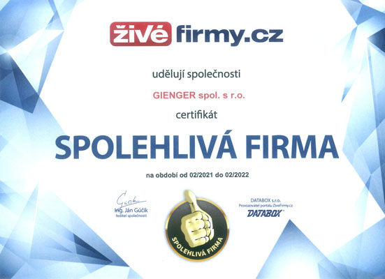 spolehlivá firma gienger