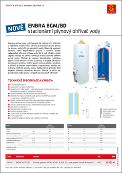 Enbra plynový ohřívač vody
